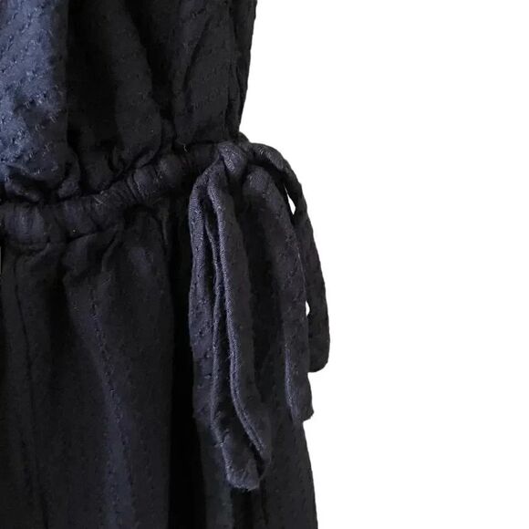 O’Neill Viscose Black Front Tie Straps  Slits Flowy Beach Maxi Womens Dress SZ S - Picture 8 of 16